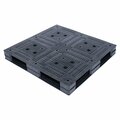 Vestil High Density Polyethylene (HDPE) Heavy Duty Pallet, 47.25 in L, 47.25 in W, 6 H PLPG-4848-HD